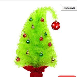 2 Ft Christmas Tree Decorations with Xmas Bauble Ornaments, Grinch ?